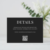 Simple Modern QR Code Wedding Details
