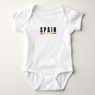 Simple Modern Spain Spanish Art Letter Souvenir Baby Strampler