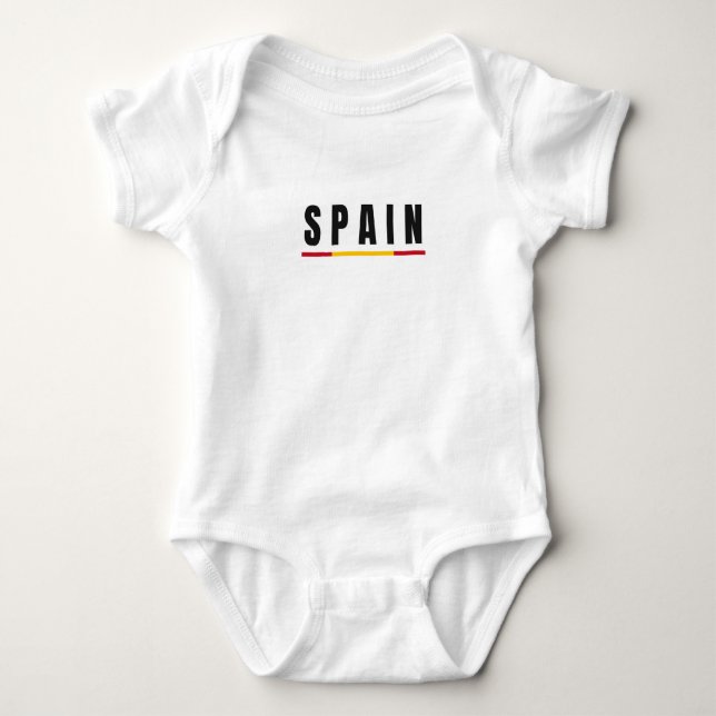 Simple Modern Spain Spanish Art Letter Souvenir Baby Strampler (Vorderseite)