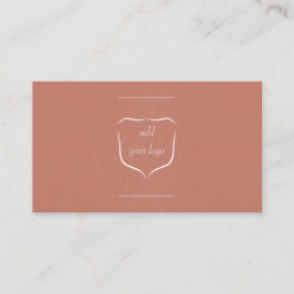 Simple Modern Terracotta Add Logo Professional Visitenkarte