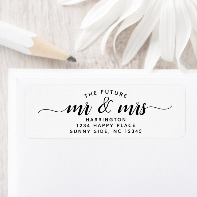 Simple Modern The Future Mr & Mrs. Wedding Script (Insitu)