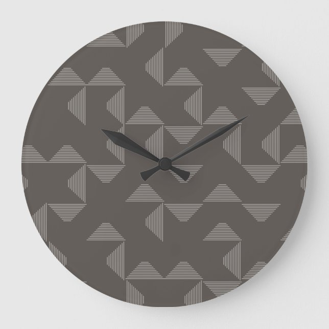 Simple, modern, trendy geometric graphic pattern große wanduhr (Vorderseite)