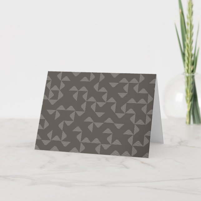 Simple, modern, trendy geometric graphic pattern karte (Vorderseite)