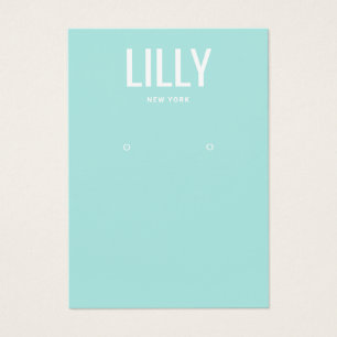 Simple Modern Turquoise Earring Display Card
