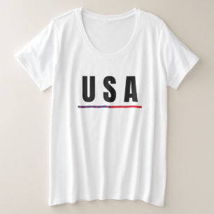 Simple Modern USA Amérique Art Lettre drapeau Souv