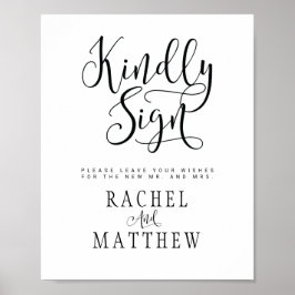 Simple&Modern Wedbook Sign Value Poster