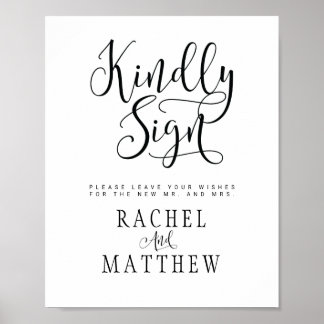 Simple&Modern Wedbook Sign Value Poster