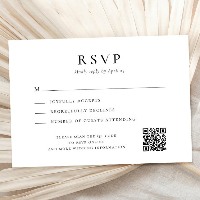 Simple Modern Wedding RSVP Karte (Von Creator hochgeladen)