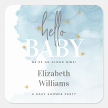 Simple Modern We're on Cloud 9 Hello Baby Shower