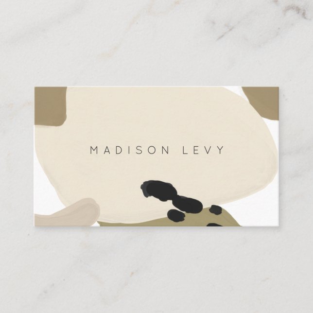 Simple moderne Abstrait Cartes de visite artistiqu (Devant)