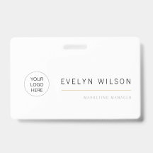 Simple Moderne Badge Nom de l'employé de l'entrepr