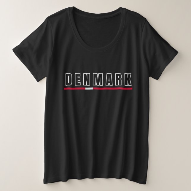 Simple moderne Danemark LETTRE Danoise Drapeau Sou (Design devant)