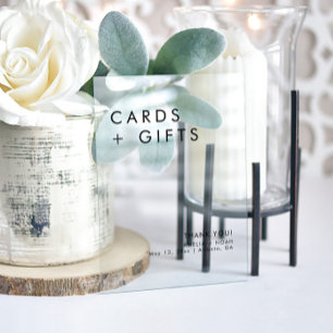 Simple Moderne Élégant Cartes Et Cadeaux Mariage