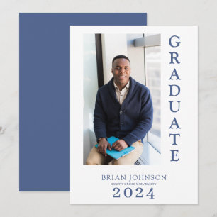 Simple moderne Faire-part de graduation photo