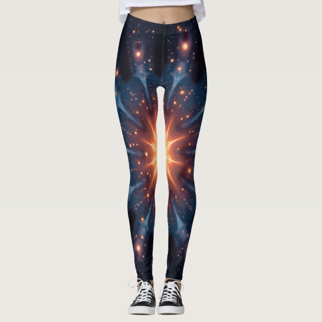 Simple moderne : Galaxy Space Rock Cool Leggings (Devant)