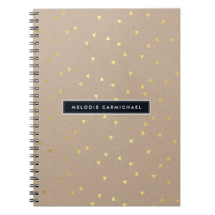 SIMPLE Moderne Geo Konfetti Muster Goldfolie Notizblock