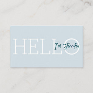 Simple moderne Hello Carte de visite