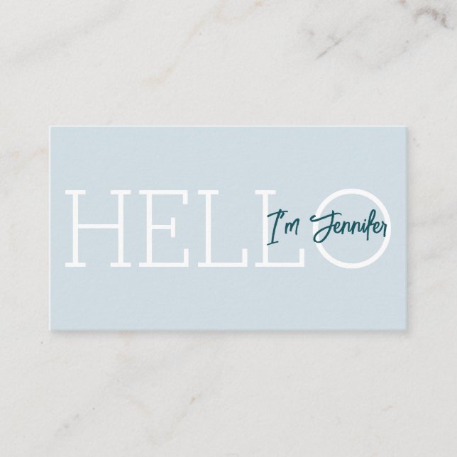 Simple moderne Hello Carte de visite (Devant)