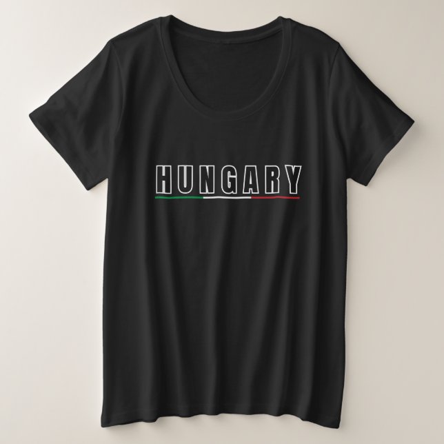 Simple moderne hongrie hongrie Drapeau Souvenir (Design devant)