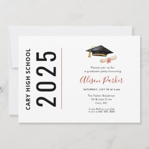 Simple moderne Invitation de la fête de graduation