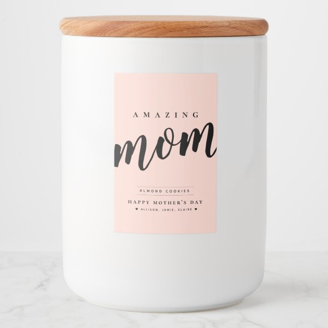 Simple moderne Jar/Conteneur Étiquette pour maman (Devant)