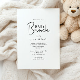 Simple moderne Neutral Baby Brunch Invitation
