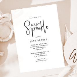 Simple moderne Neutral Baby Sprinkl Invitation