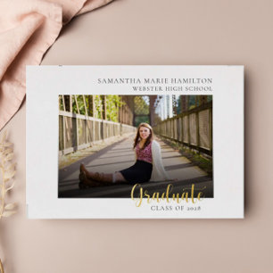 Simple moderne Photo Graduation Party Invitation