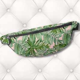 Simple moderne Pink Palm Leaf Tropical Floral Mur