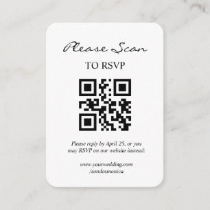 Simple moderne RSVP avec carte de boîtier de code