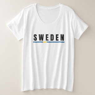 Simple Moderne Suède LETTRE suédoise Drapeau Souve