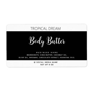 Simple moderne typographie de luxe étiquette noir