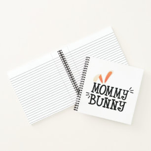 Simple Mommy Bunny Ostertypografie   Notebook Notizbuch
