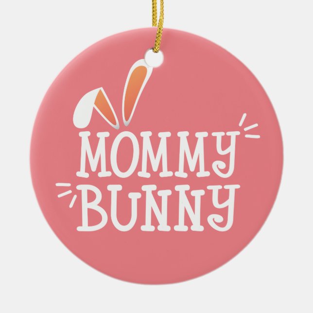 Simple Mommy Bunny Ostertypografie | Ornament (Vorne)