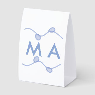 Simple monogram add your name letter blue leaf tischaufsteller 
