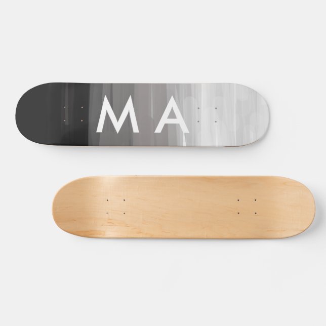 Simple monogram add your name letter man minimal t skateboard (Horizontal)