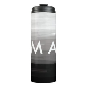 Simple monogram add your name letter man minimal t thermosbecher