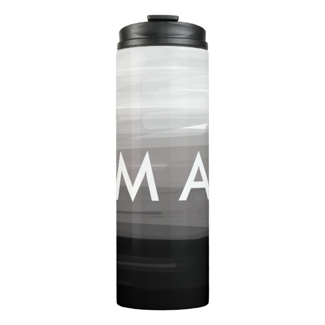 Simple monogram add your name letter man minimal t thermosbecher (Vorderseite)