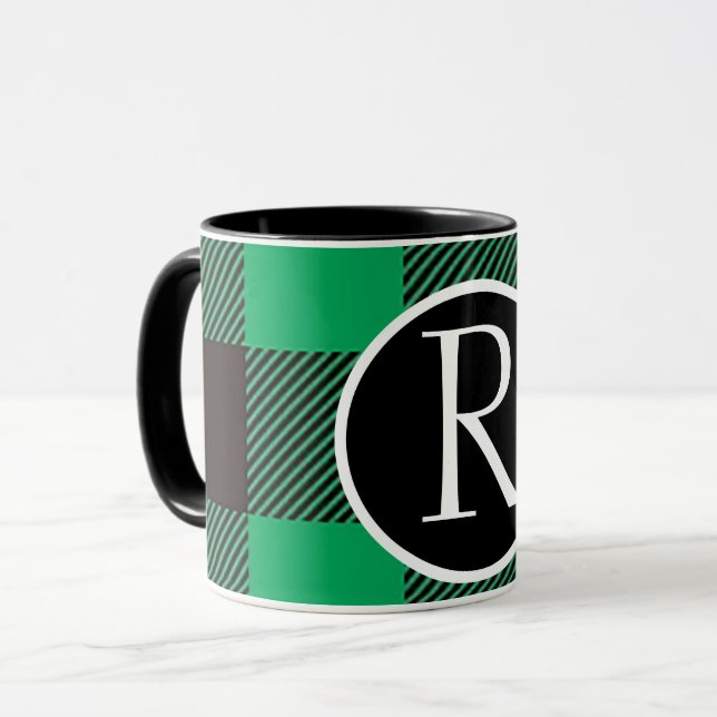 SImple Monogramm-Tasse Tasse (Vorderseite Links)