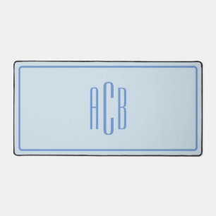 Simple Monogramme Bleu À Trois Lettres