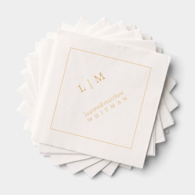 Simple Monogramme Élégant de Mariage (Insitu (empilé))