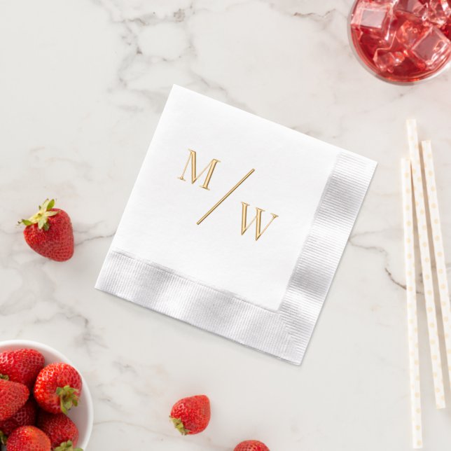 Simple Monogramme Initiale 2 Mariage Mariée Mari   (Insitu (Fraise))