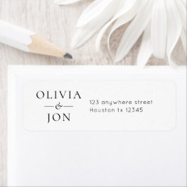 Simple Names and return address Wedding
