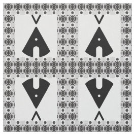 Simple Native American Tipi Black Stoff