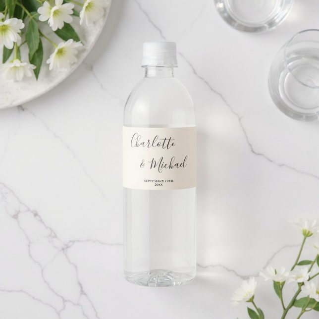 Simple Natural White Script Minimalist Wedding (Von Creator hochgeladen)