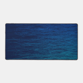 Simple Navy Blue Aquamarin Abstrakt Scribble Schreibtischunterlage