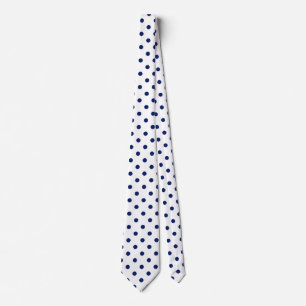 Simple Navy Blue Polka Dot Krawatte