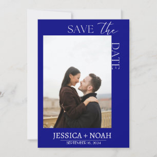 Simple Navy Blue Save the Date Faire-part de maria