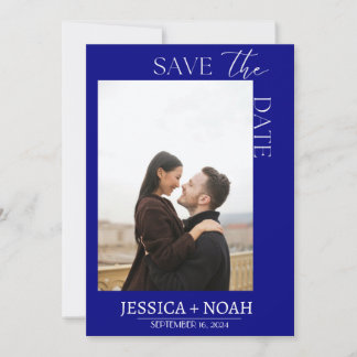 Simple Navy Blue Save the Date Faire-part de maria