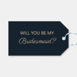 Simple Navy Blue Tan wirst du meine Bridesmaid sei Geschenkanhänger